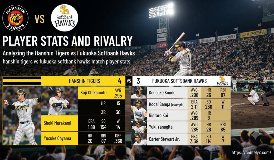 hanshin tigers vs fukuoka softbank hawks match player stats
